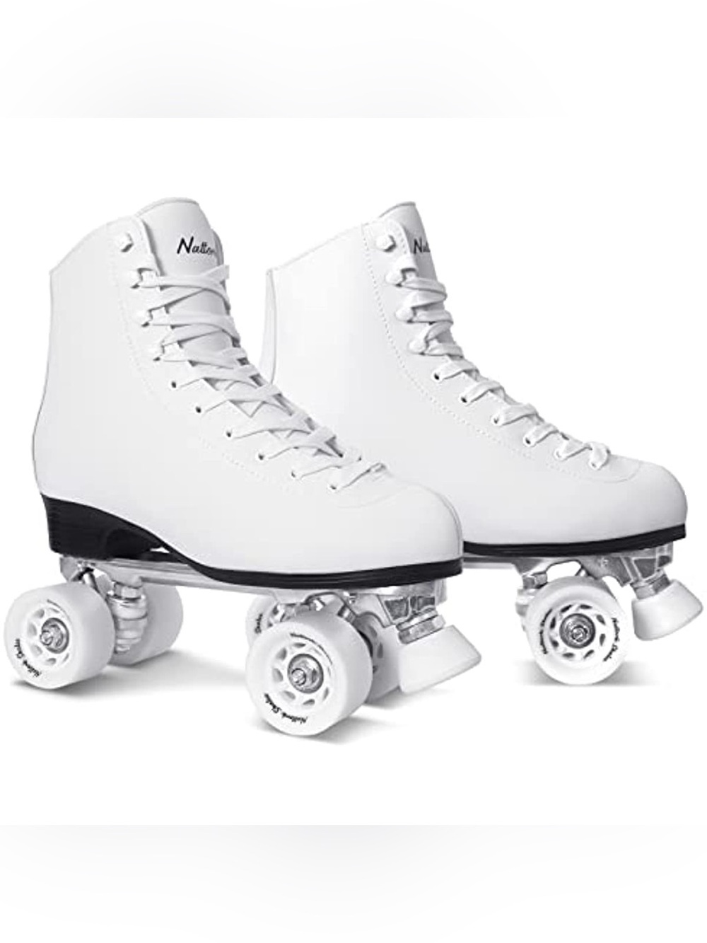Nattork Retro Unisex Adult Roller Skates, White, Women’s Size 10, Men’s Size 9